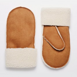 Faux Shearling Mittens